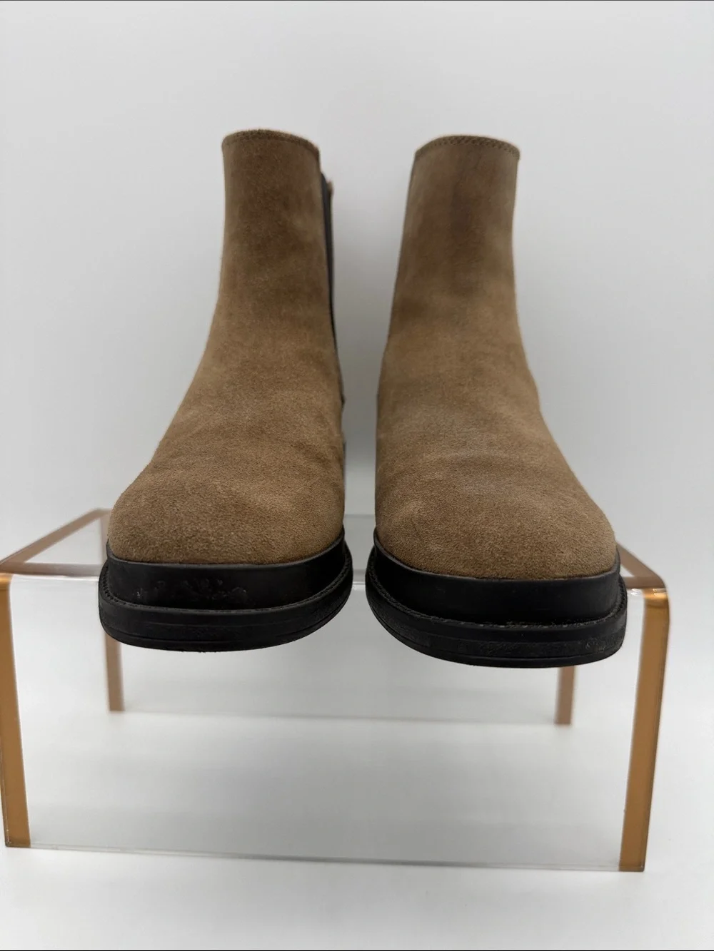 Kenneth Cole Lina 2.0 Chelsea Suede Ankle Boots Dark Taupe